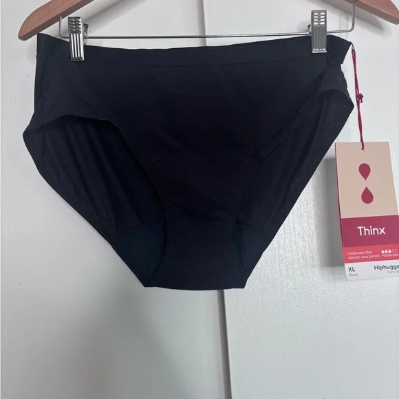 Thinx Air™ Hiphugger Period Underwear – XL – Black – NWT - Picture 1 of 7